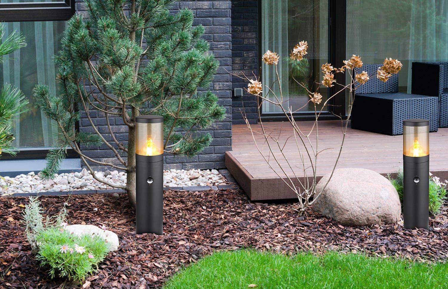 mutoni Lampada da esterno Xeloo acciaio inox nero opaco 140 1xE27  