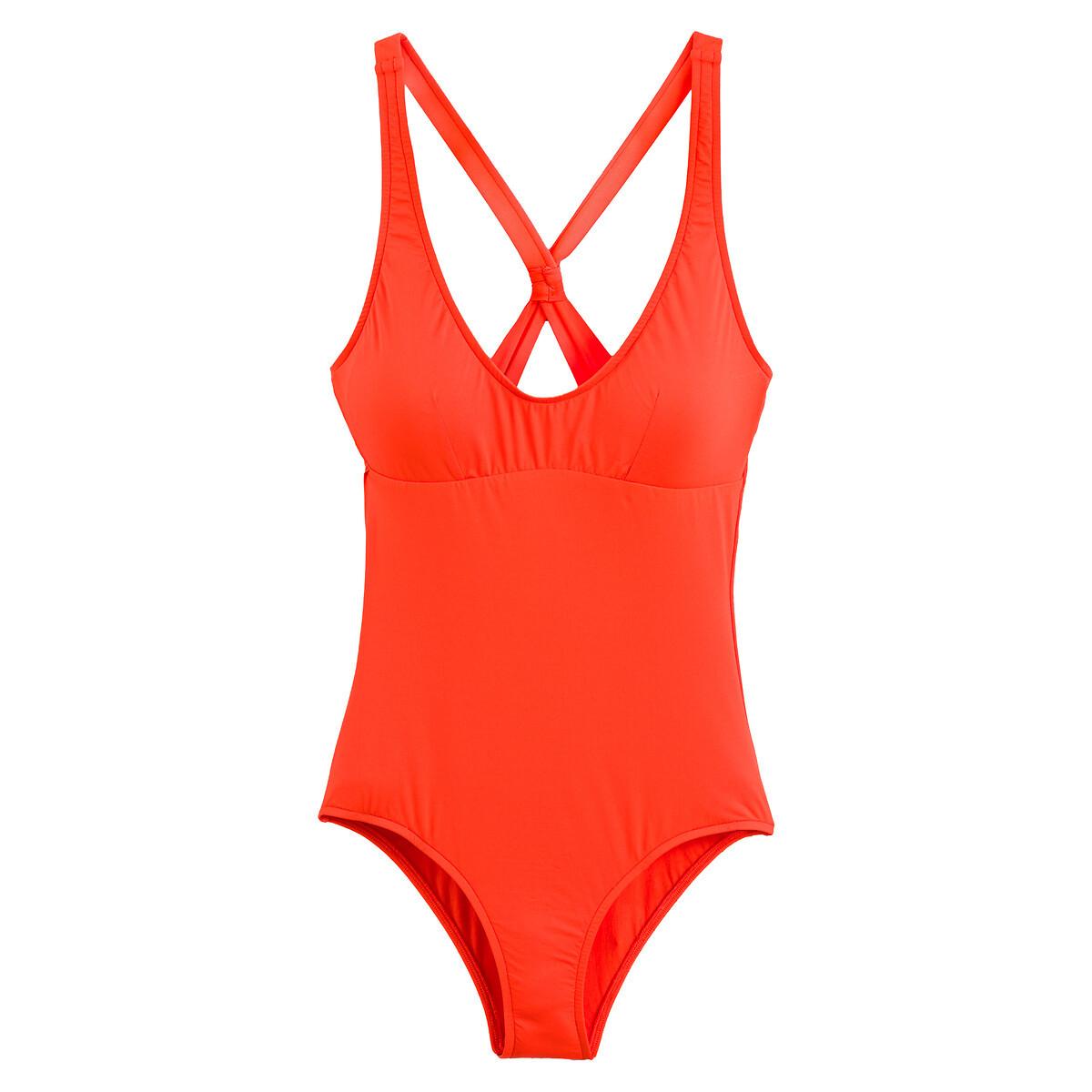 Image of Badeanzug Mit Schwimmerrücken Damen Orange 42