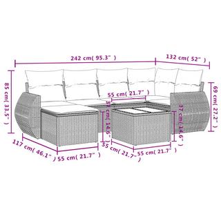 VidaXL Garten sofagarnitur poly-rattan  