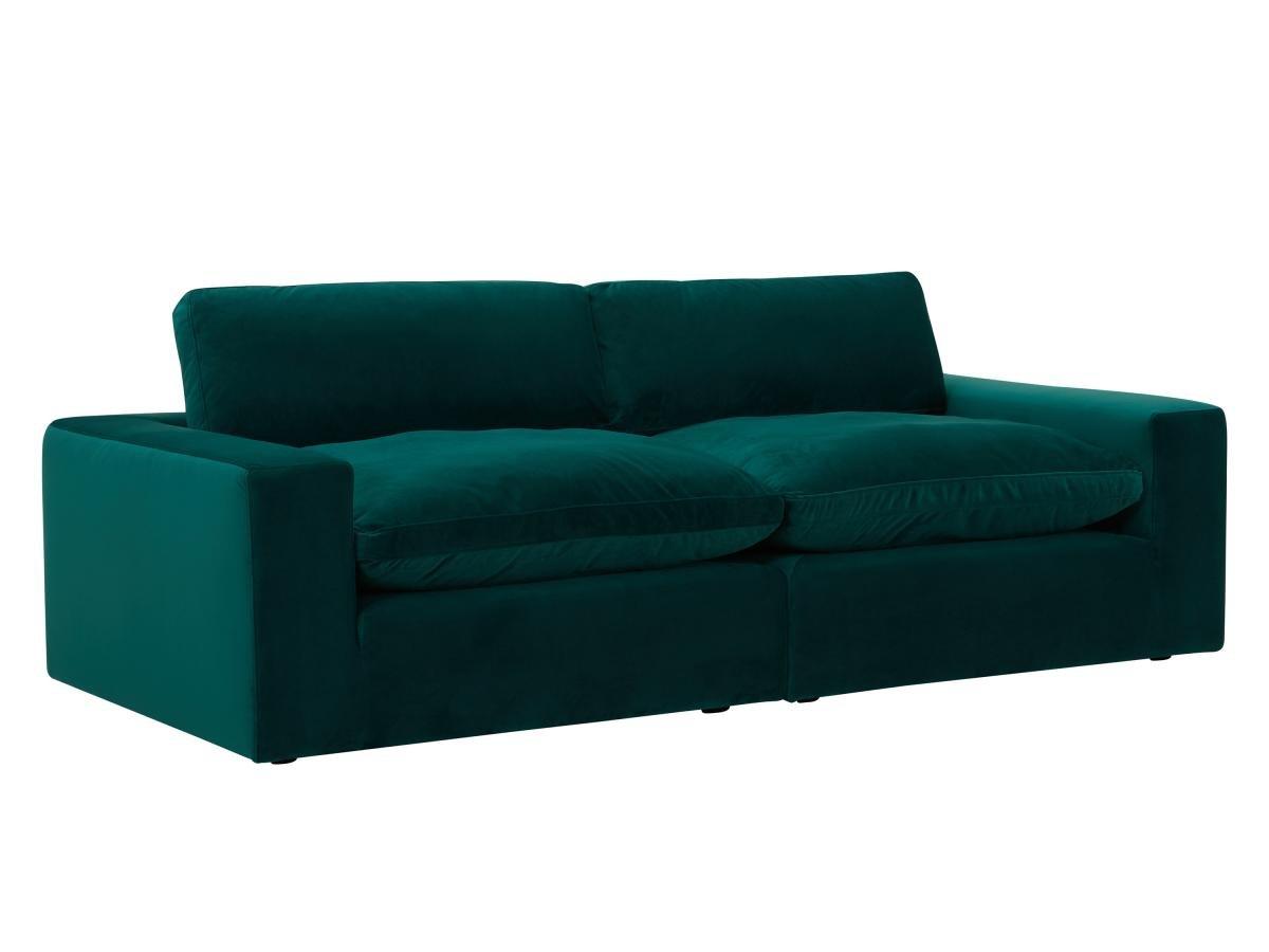 Image of Sofa 3-Sitzer - Samt - Smaragdgrün - AMAURY Sofa 3-Sitzer - Samt - Smaragdgrün - AMAURY