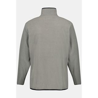 JP1880  Pullover polo da sci in pile con collo alto e abbottonatura 