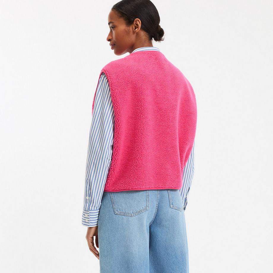 La Redoute Collections Ärmellose Oversize-Weste aus Sherpa  