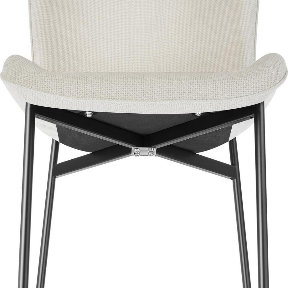 Tectake Chaise rembourrée TESSA forme ergonomique avec dossier haut  