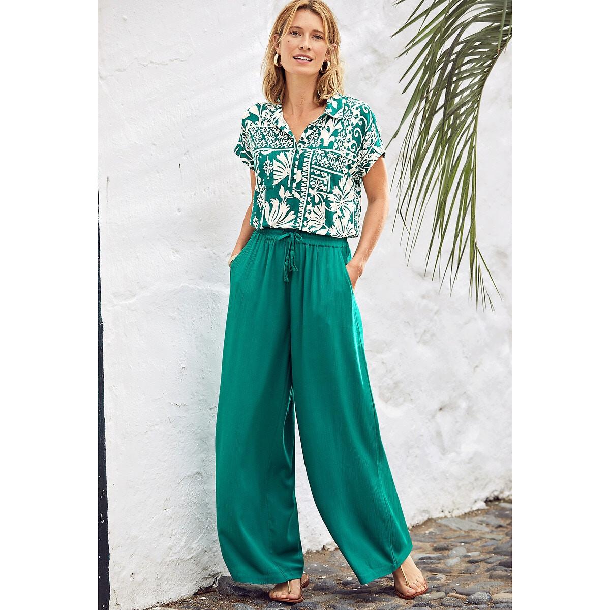 La Redoute Collections  Weite Hose aus Crepon 