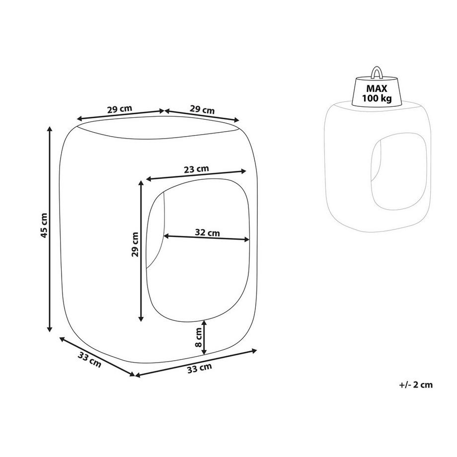 Beliani Beistelltisch aus Leichtbeton (MgO) Modern PELMO  