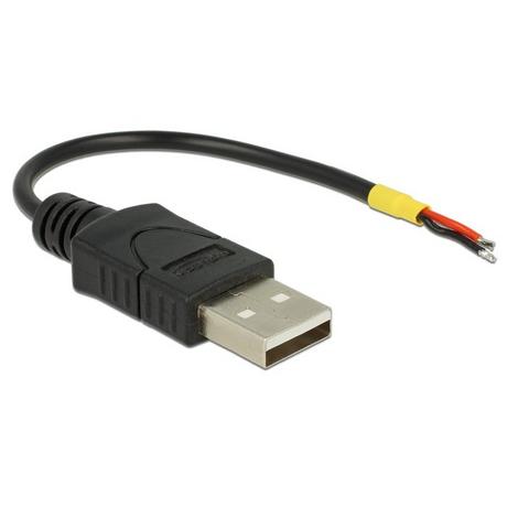 DeLock  85250 câble USB 0,1 m USB 2.0 USB A Noir 