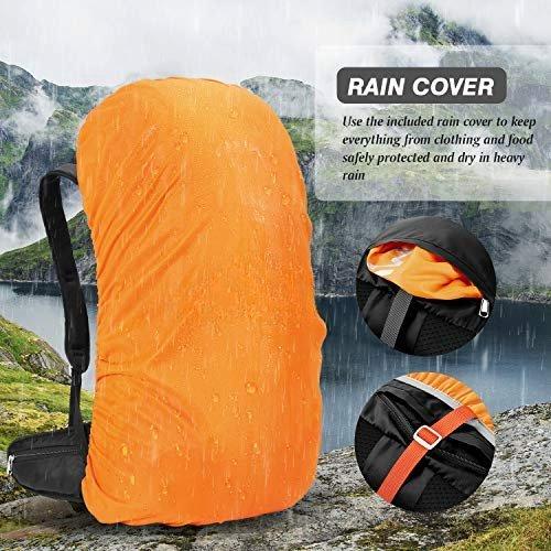 Only-bags.store  Sac à dos de randonnée 50 L, sac à dos de trekking étanche, sac à dos de voyage, sac à dos de randonnée en plein air avec housse de pluie, sac à dos de routard pour la randonnée, l'escalade, le camping, les sports de voyage 