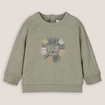 Sweatshirt mit Rundhals und Löwenkopf