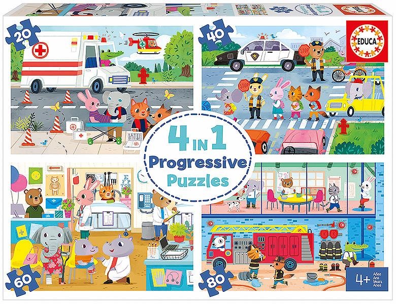 Educa  Puzzle Alltagshelden (20-40-60-80) 