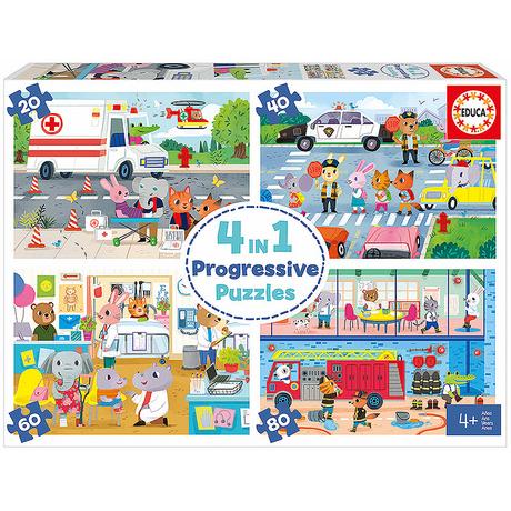 Educa  Puzzle Alltagshelden (20-40-60-80) 