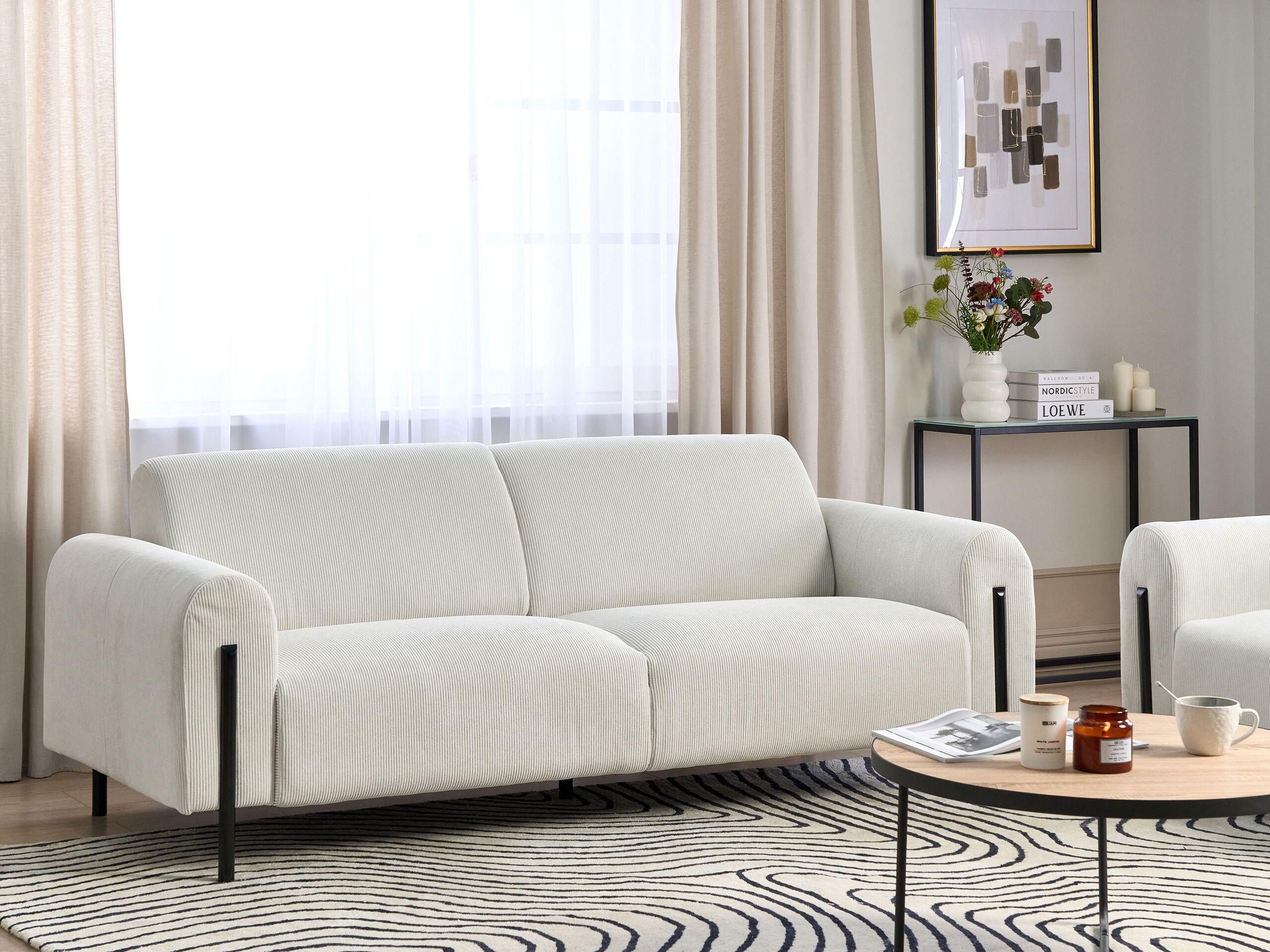 Beliani 3 Sitzer Sofa aus Cord Modern ASKIM  