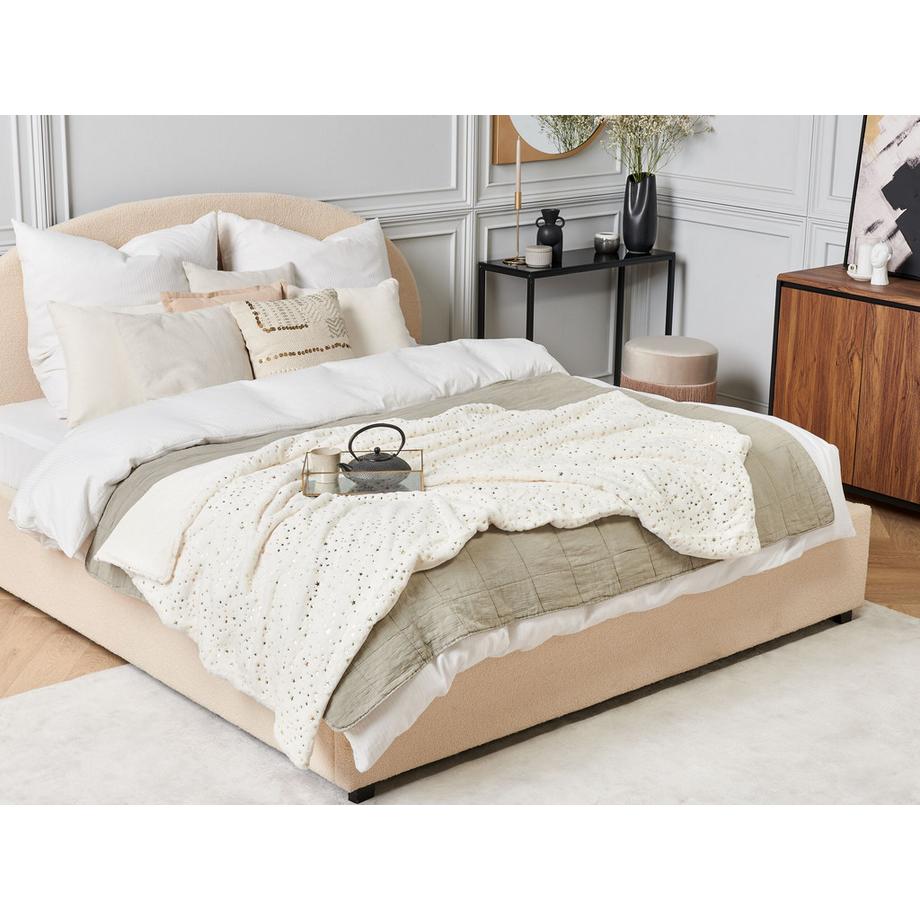 Beliani ALAZEYA Moderne Polyester Kuscheldecke  