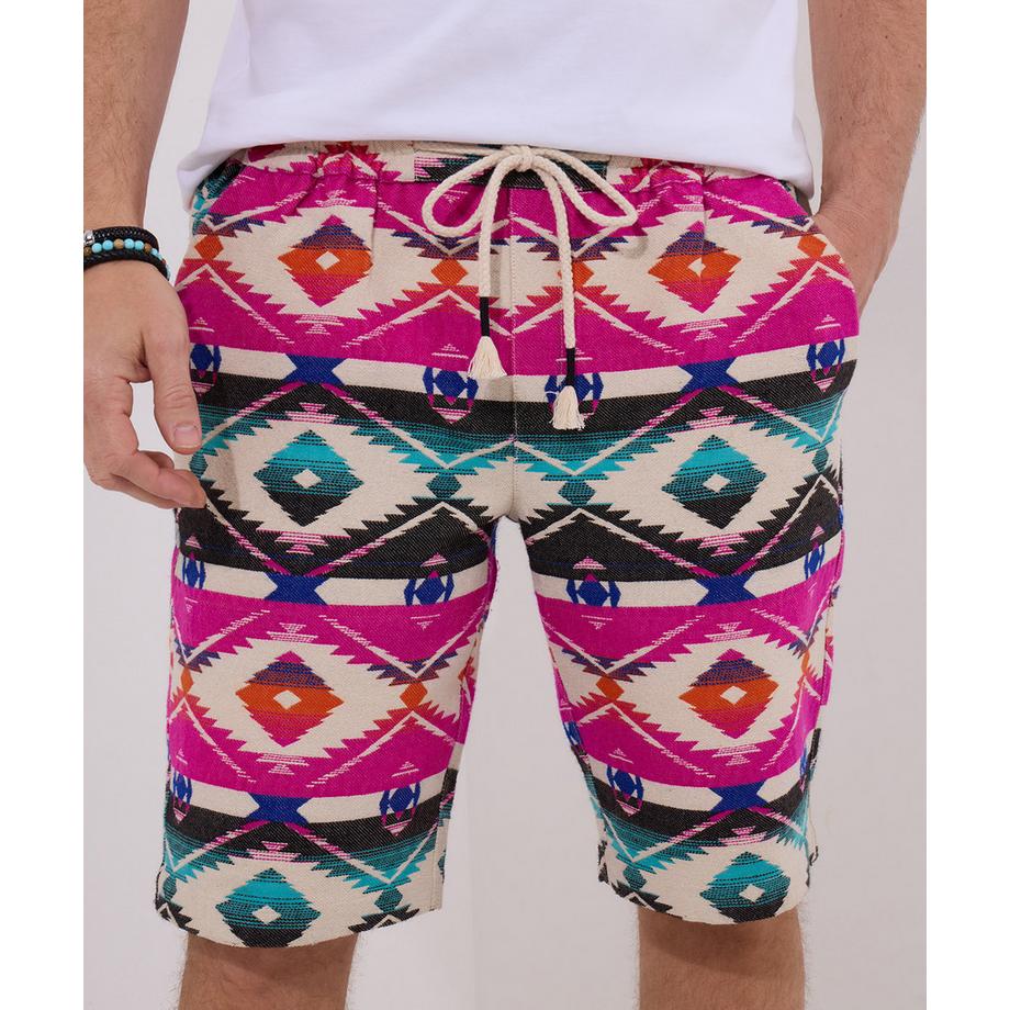Joe Browns Bold Aztec Print Drawstring Shorts  