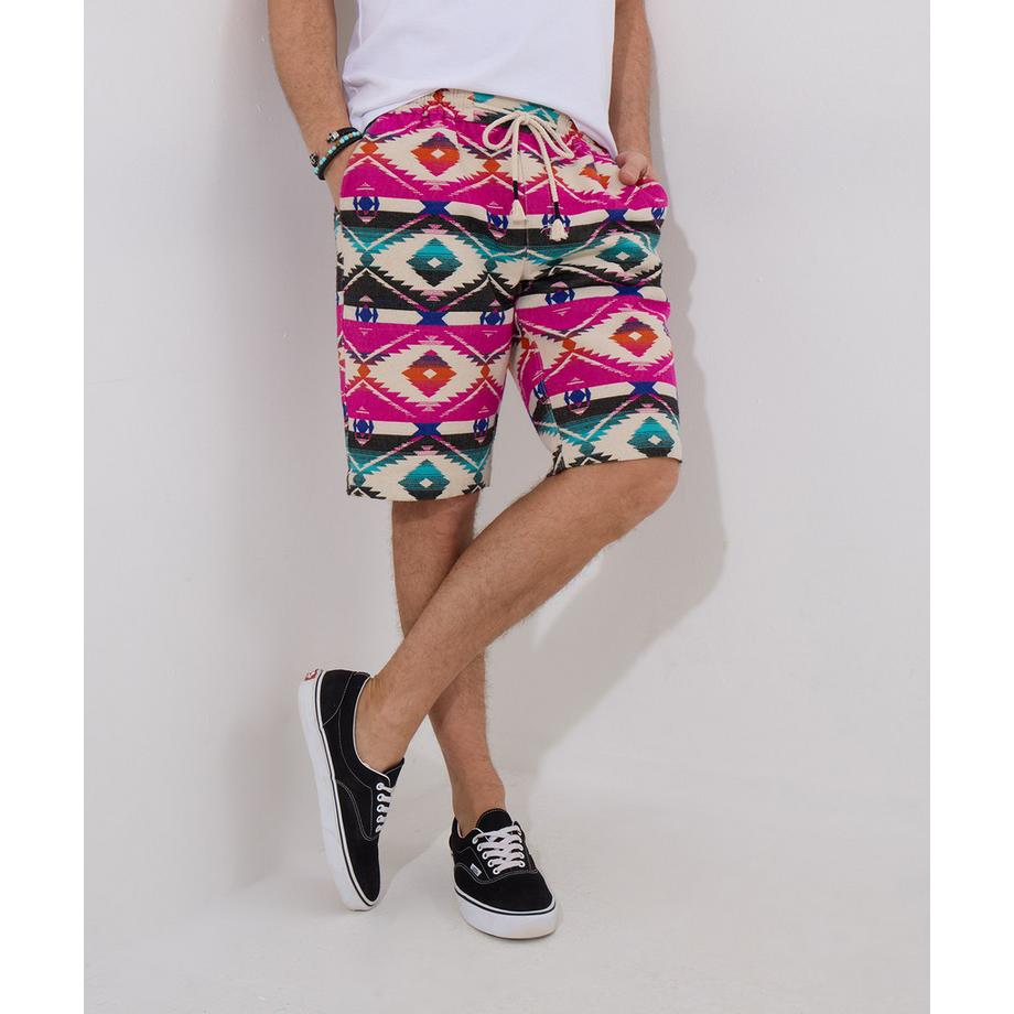 Joe Browns Bold Aztec Print Drawstring Shorts  