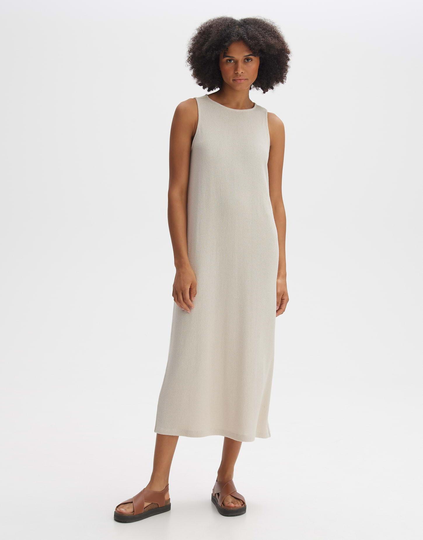 Image of Midikleid Wonni Gerader Schnitt Damen Beige 42