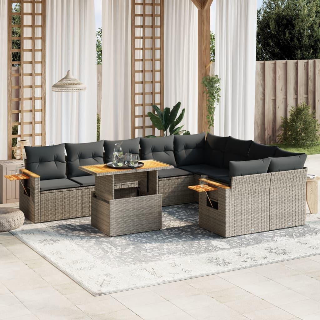 VidaXL set divano da giardino Polirattan  