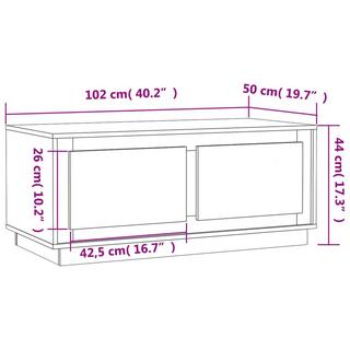 VidaXL Table basse bois d'ingénierie  