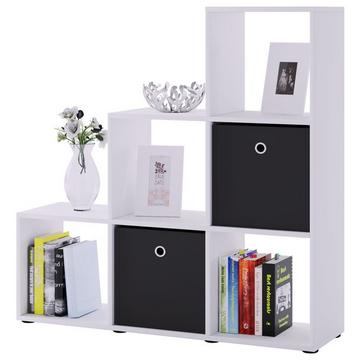 Holzregal stehend | platzsparendes Regal | Maße: H. 105 x B. 108 x T. 29 cm | Elegantes Regal stehend | Aufbewahrungsregal | Bücherregal  |