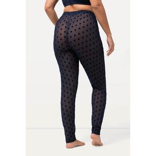 Ulla Popken  Legging en mesh, pois floqués 