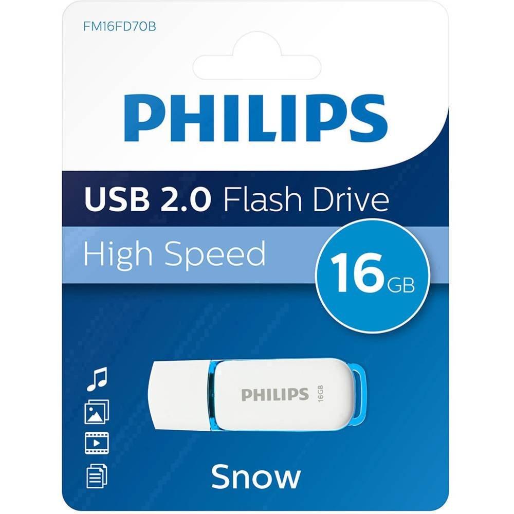 PHILIPS  Snow 2.0 USB-Stick 16 GB WeiàŸ und Blau 