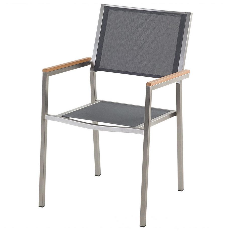 Beliani Garten-Essgruppe für 8 Personen aus Granit  GROSSETO  