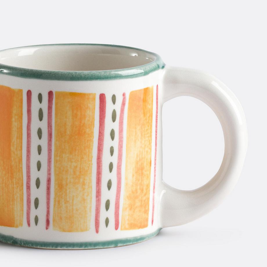 La Redoute Intérieurs Lot de 2 mugs en grès émaillé avec motifs  
