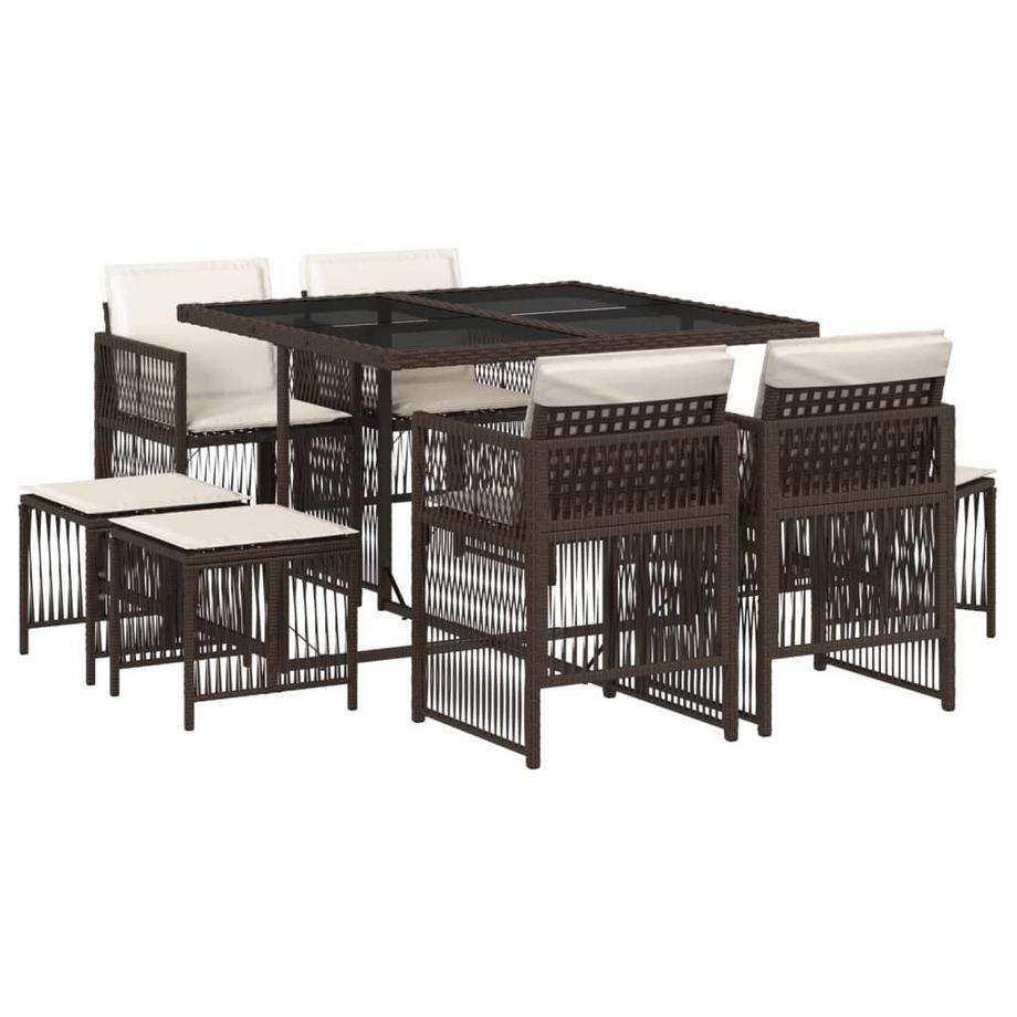 set da pranzo da giardino Polirattan