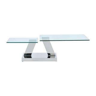 Vente-unique Table basse avec plateaux pivotants OYRUS Verre trempé métal  