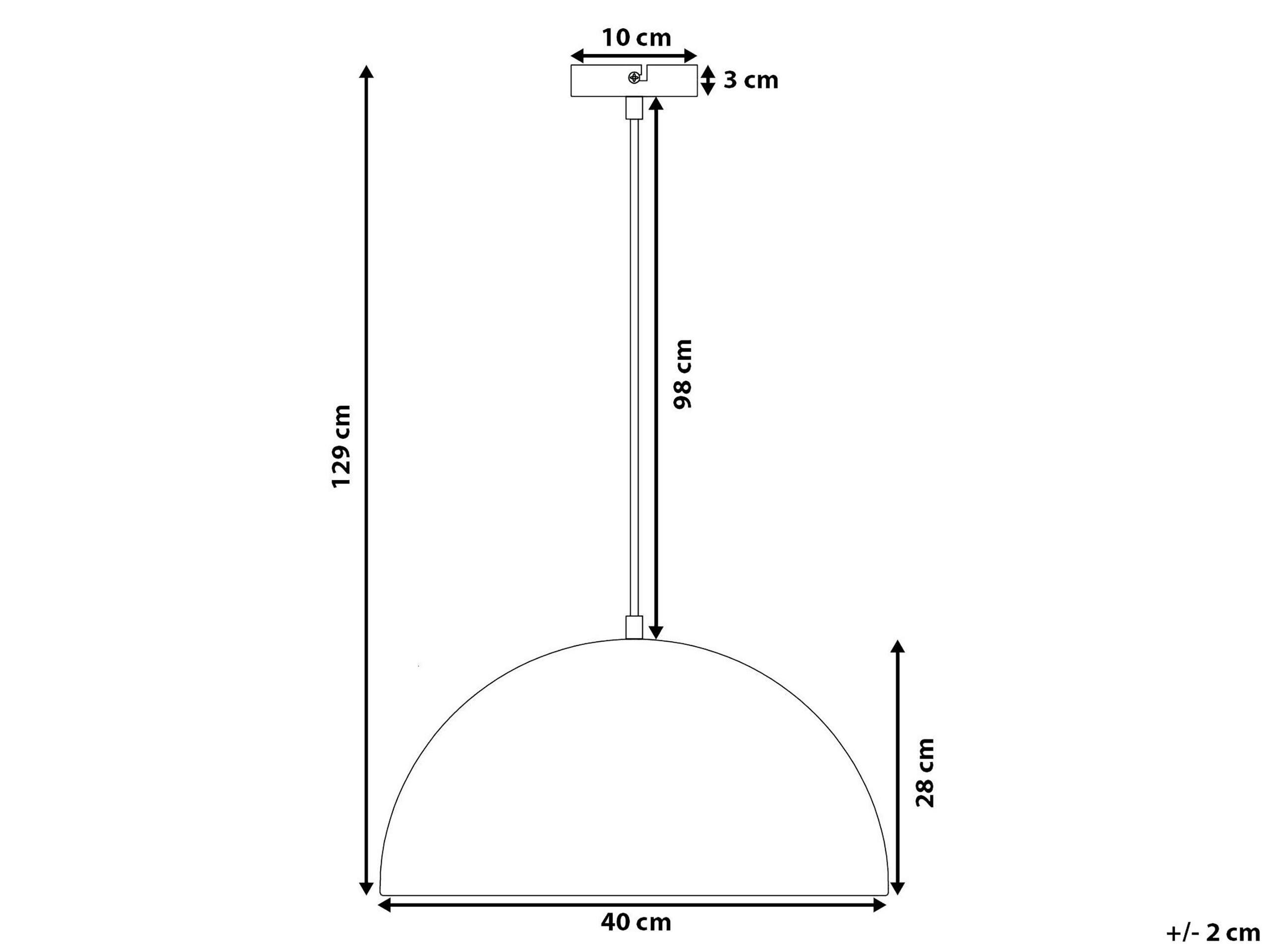 Beliani Lampe suspension en Métal Moderne CETINA  