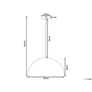 Beliani Lampe suspension en Métal Moderne CETINA  