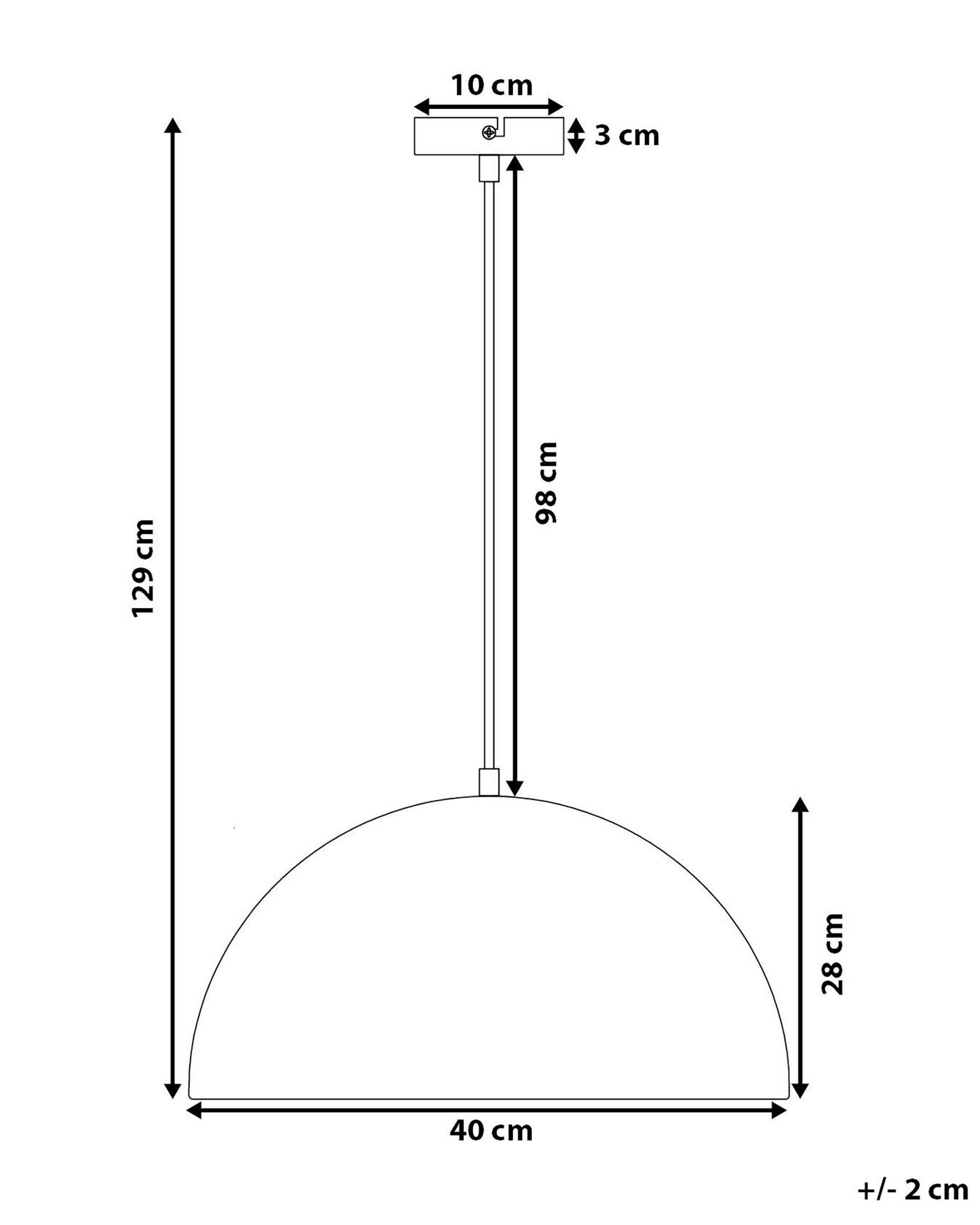 Beliani Lampe suspension en Métal Moderne CETINA  