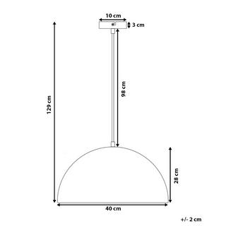 Beliani Lampe suspension en Métal Moderne CETINA  