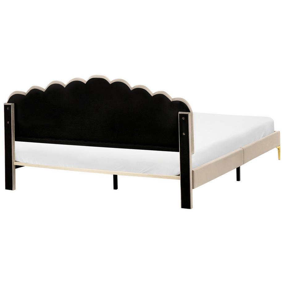 Beliani Letto en Velluto  SAUVIAN  