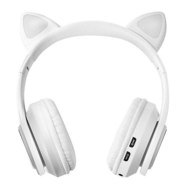 Avizar  Casque Audio Design Chat Blanc 