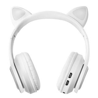 Avizar  Casque Audio Design Chat Blanc 