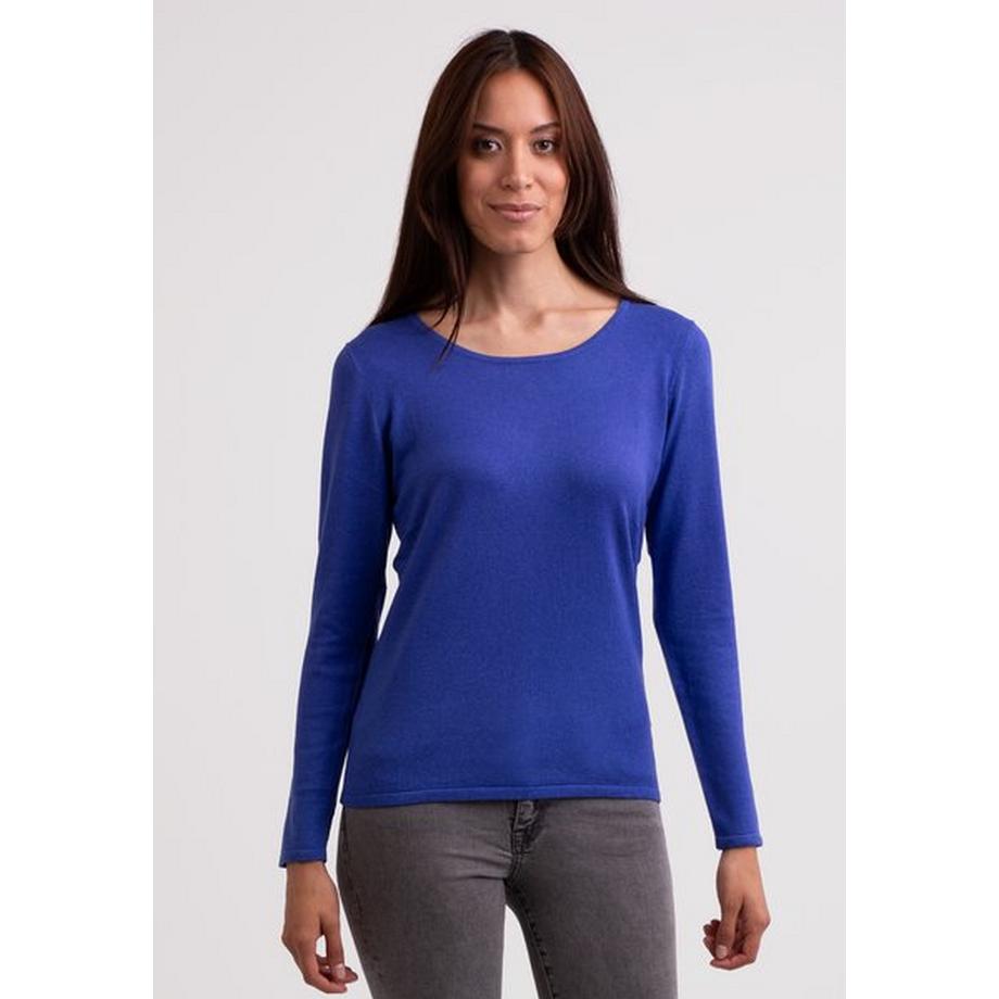 CASH-MERE.CH Seide Kaschmir Rundhals Pullover  