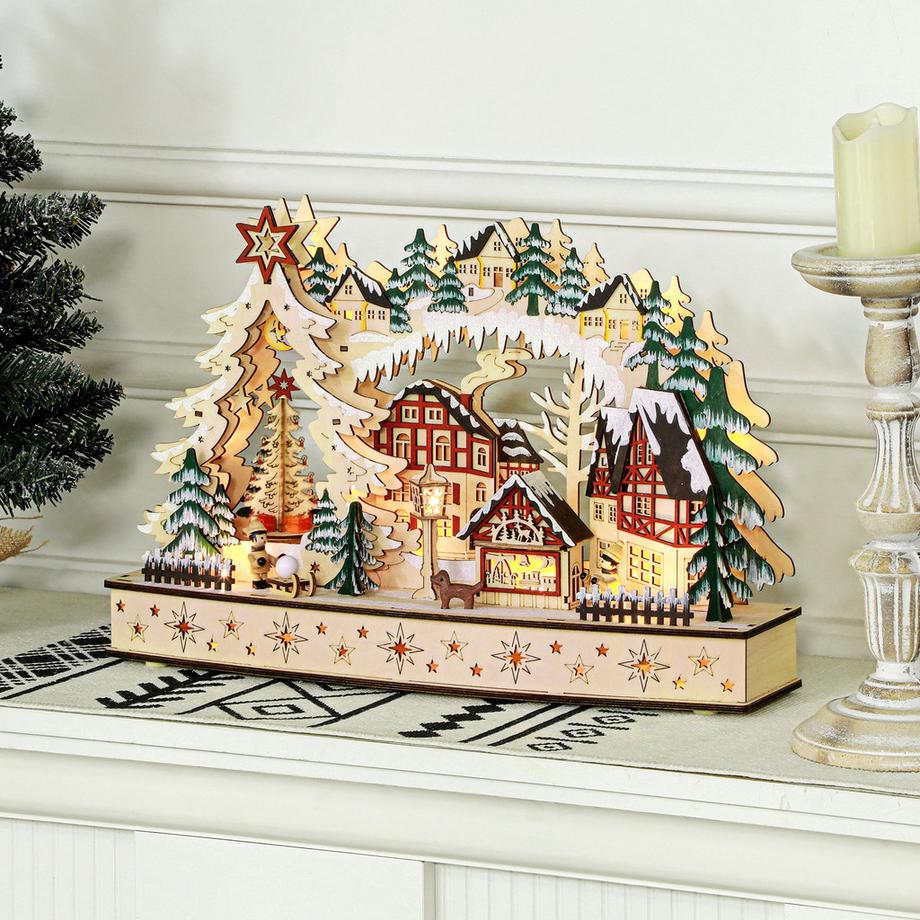 HOMCOM Village de Noël  