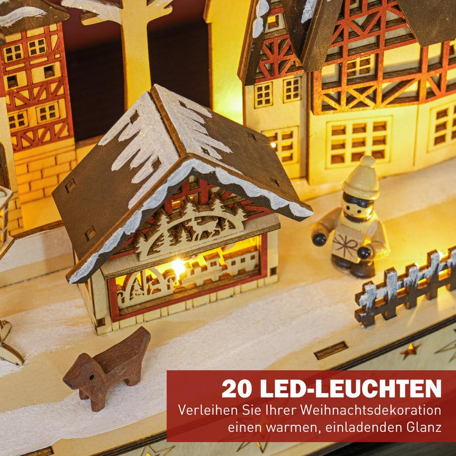 HOMCOM Village de Noël  
