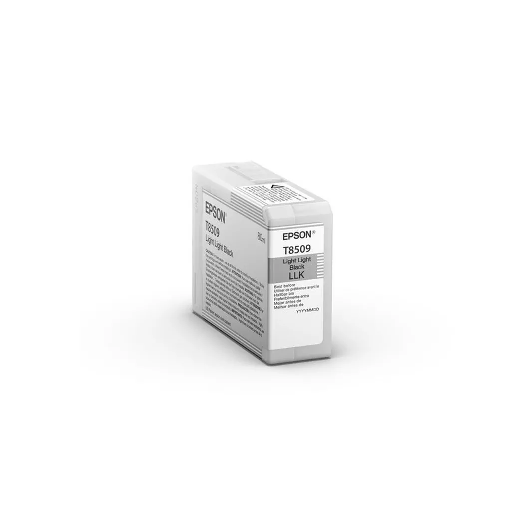 Epson – Tintenpatrone light li.schwarz T850900 SureColor SC-P800 80ml, Taubengrau, One Size