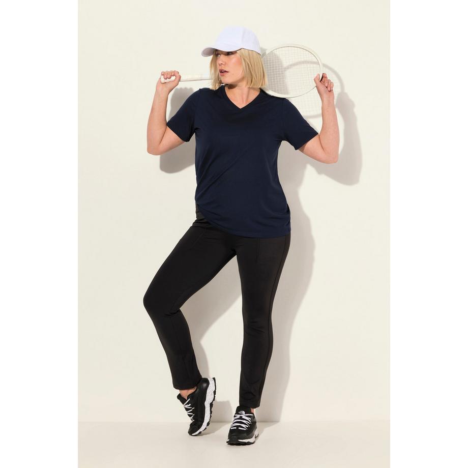 Ulla Popken Straight Leg Schnelltrocknende Recycelte Sportleggings mit Taschen  