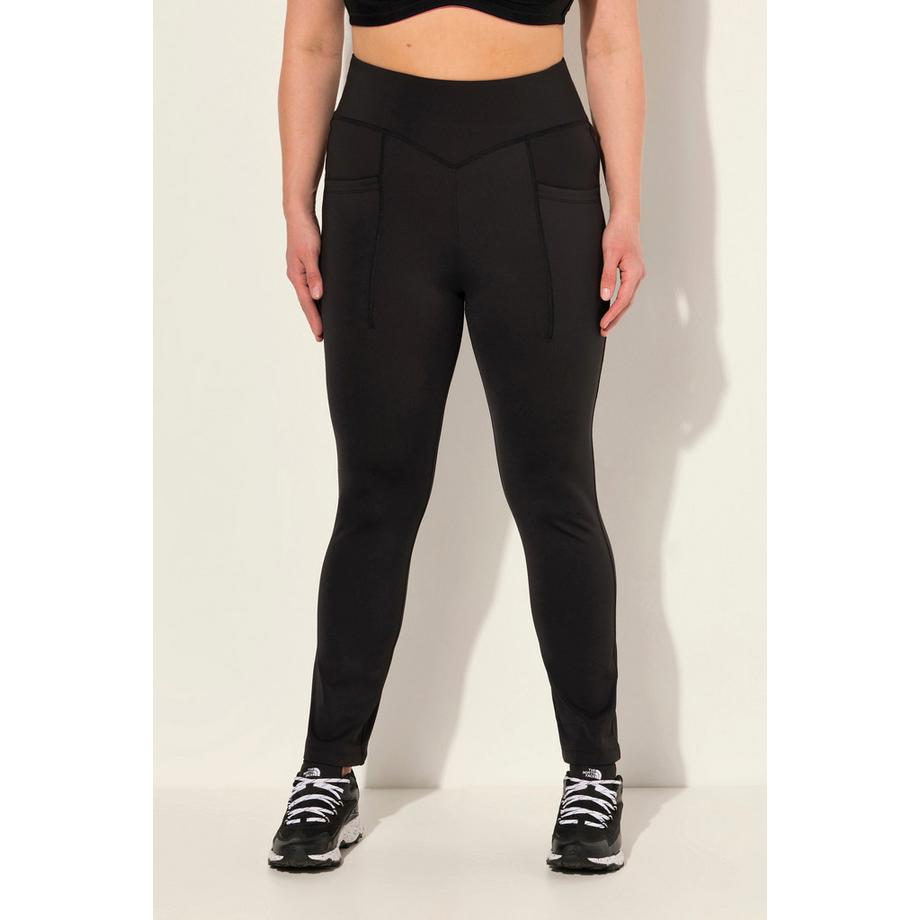 Ulla Popken Straight Leg Schnelltrocknende Recycelte Sportleggings mit Taschen  
