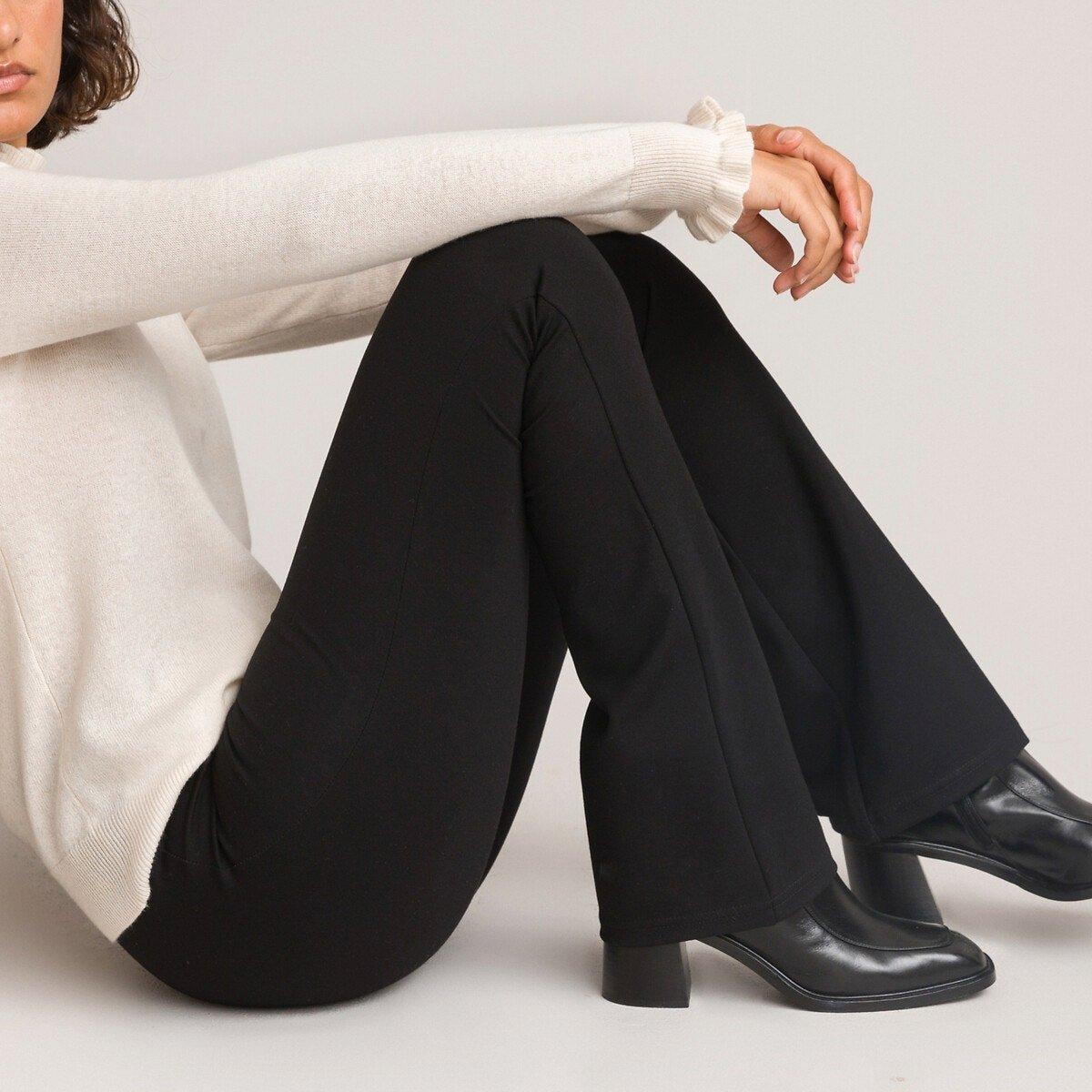 Image of Schlaghose Aus Courtelle-jersey Damen Schwarz M