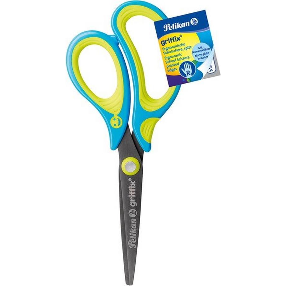 PELIKAN Schere spitz Griffix 810272 neonfresh blue Rechtshänder