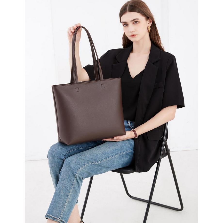 Only-bags.store Cabas avec Fermeture Éclair et Poche Intérieure  