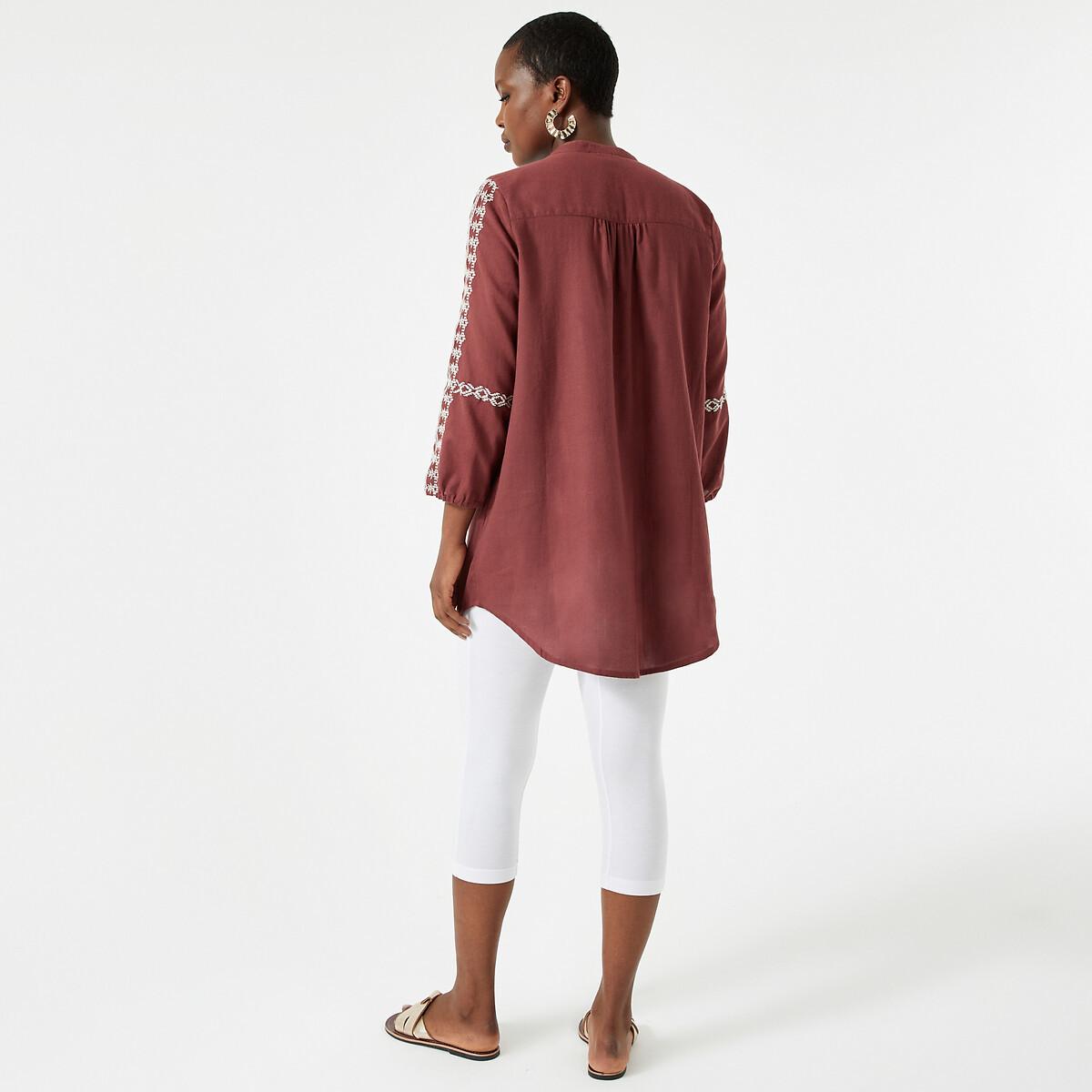 La Redoute Collections  Tunika mit Henley-Ausschnitt und 3/4-Ärmeln 