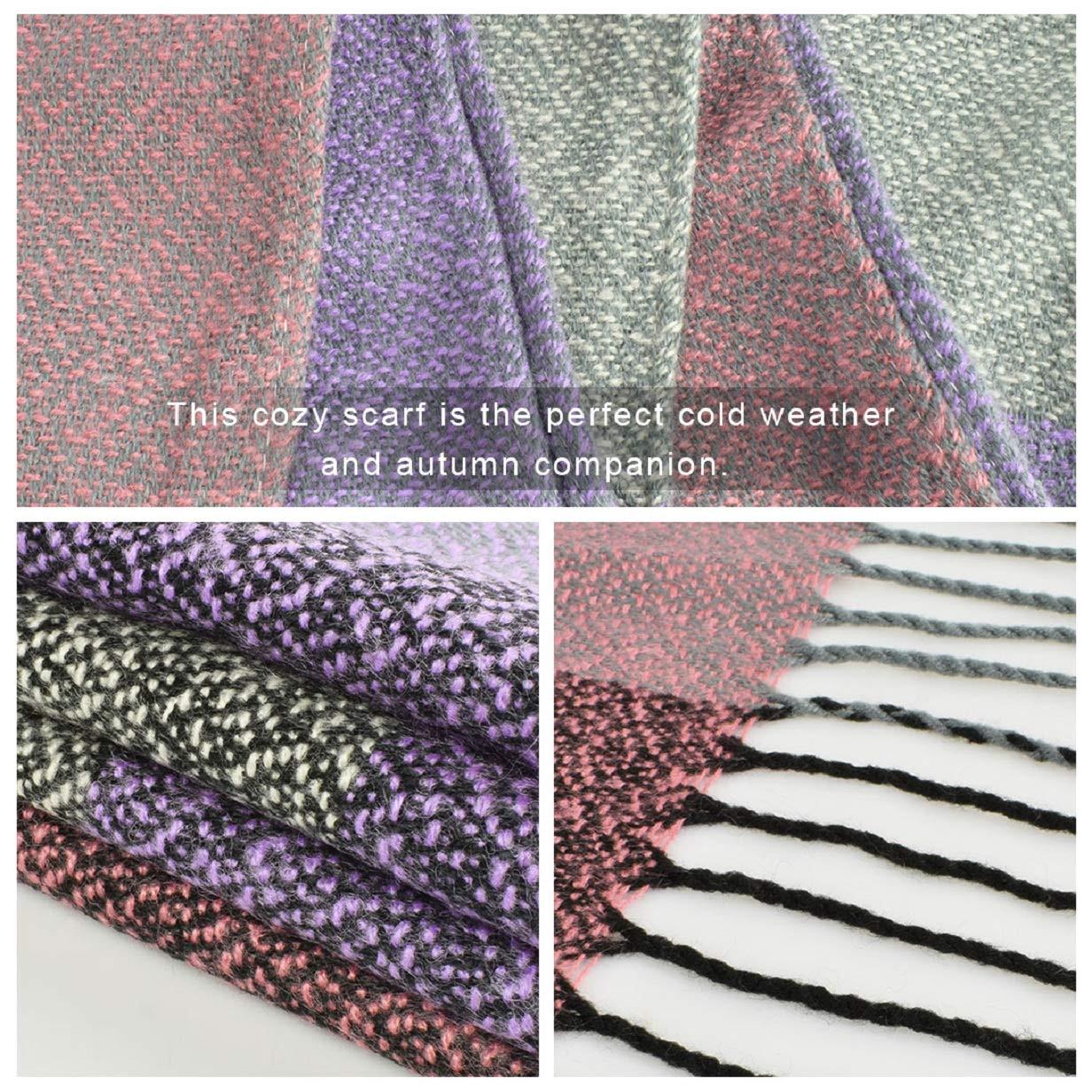 Only-bags.store Sciarpa Pashmina Invernale Quadri Nappe Morbide  