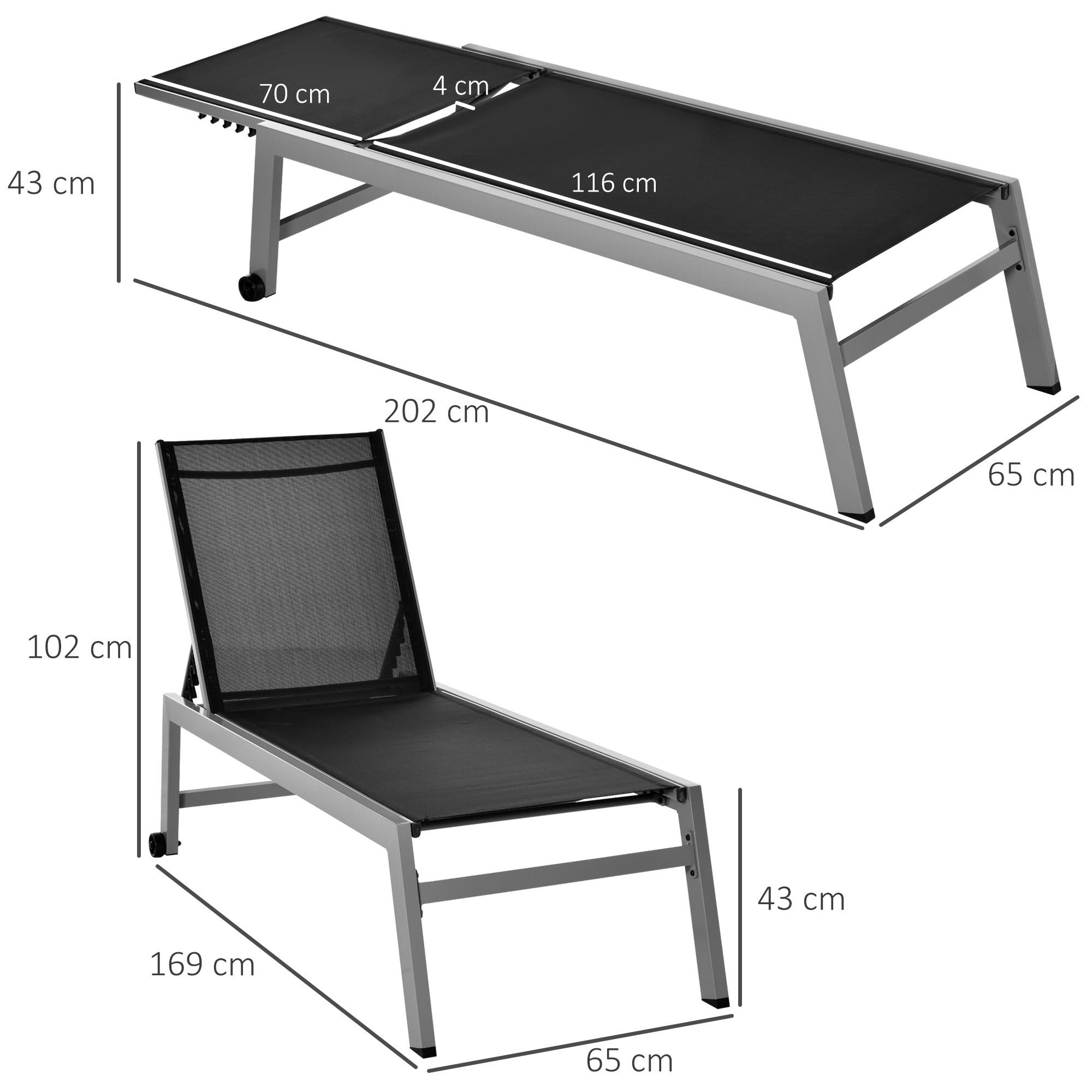 Outsunny Chaise longue  