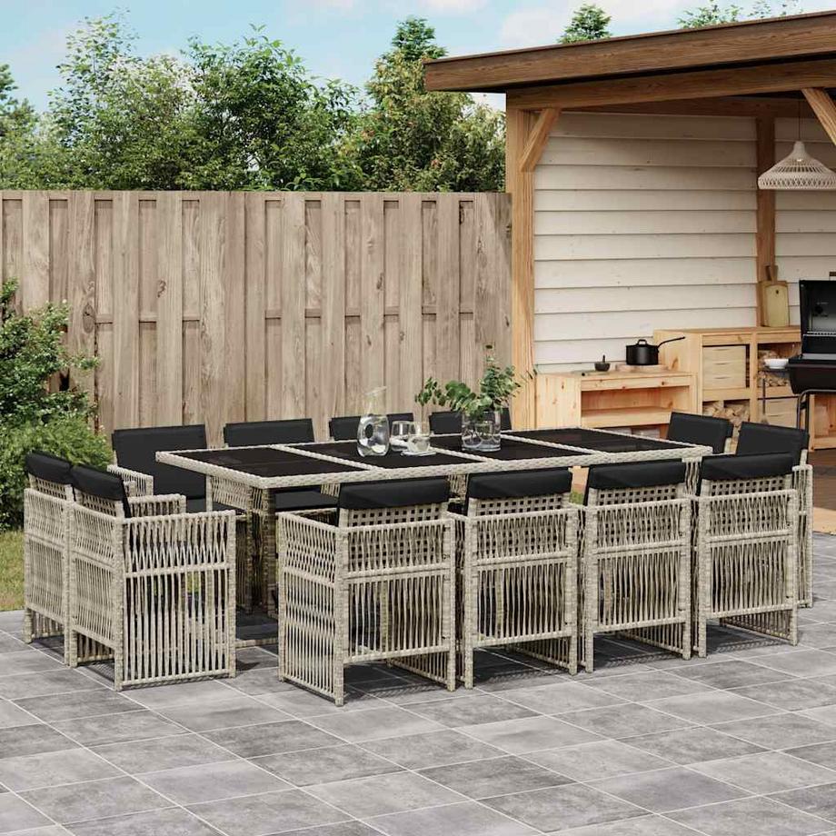 VidaXL set da pranzo da giardino Polirattan  