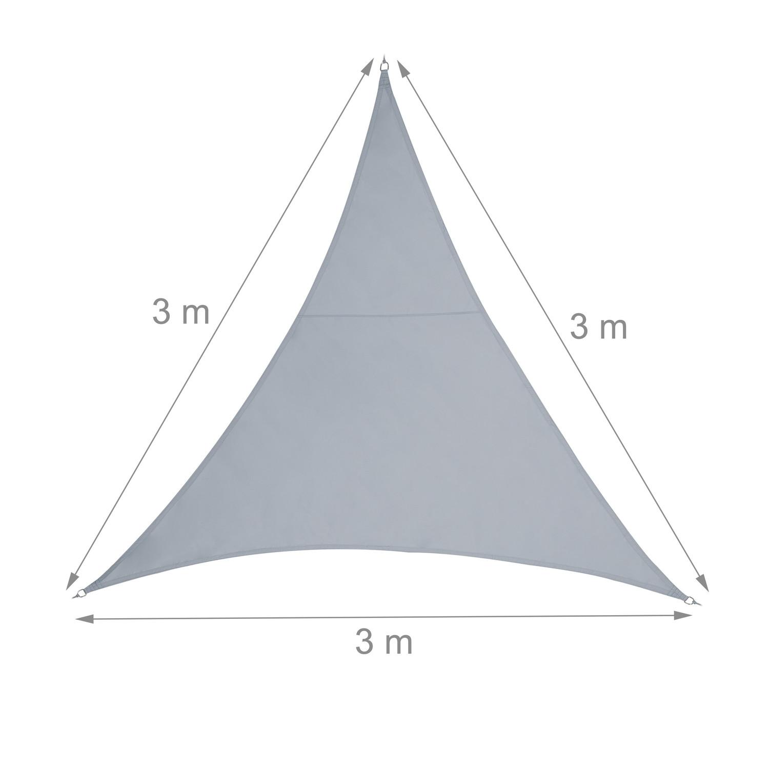 B2X Sonnensegel Polyester dreieckig hellgrau  