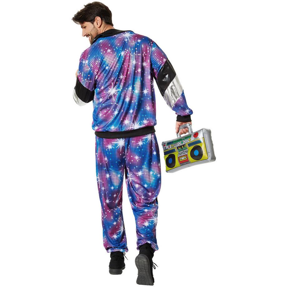 Tectake  Costume da uomo Tuta da jogging discoteca anni '80 '90 retro 